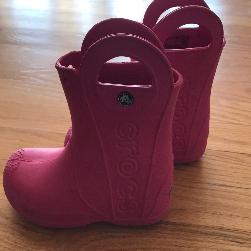 Pink Croc Rainboots